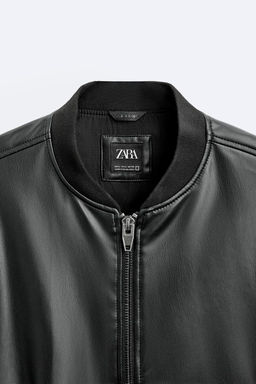 FAUX LEATHER BOMBER JACKET - Zara фото 8