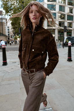 HERRINGBONE TROUSERS WITH BELT - Zara фото 12