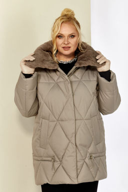 Куртка SHETTI 2207 бежево-серый