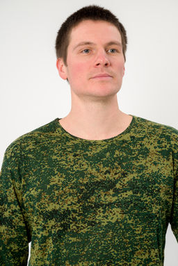 Лонгслив мужской из рибаны с начесом Пиксель макси