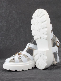 08-PEAG54-1 WHITE Босоножки женские (натуральная кожа) - Фабричный китай фото 15