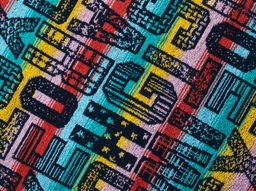 Полотенце махровое 6с104.411ж1 Letters (т.радужка) 67х40см