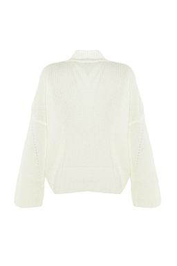 Ekru Yumusak Dokulu Basic Triko Kazak TWOAW22KZ0474