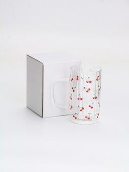 Кружка стеклянная «Вишенки», 350 мл