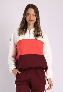 Куртка J.405 т.вишня / коралл / крем