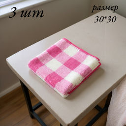 3 шт Салфетка из микрофибры     махрового плетения   Плотность 240гр/м - Тандем фото 2