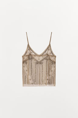EMBROIDERED CAMISOLE TOP - Zara фото 6