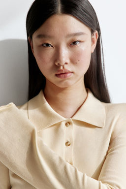 Top de punto fino con tapeta de botones - H&m фото 7