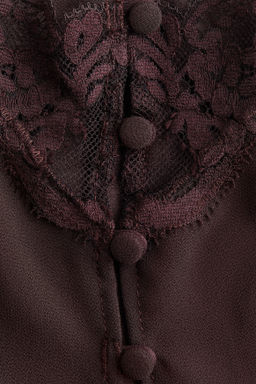 Top de tirantes espagueti con ribete de encaje - H&m фото 7