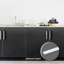 Ручка профильная мебельная торцевая CAPPIO RP101WH, м/о 128 мм, белая