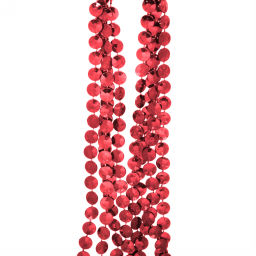 Цена за 4 шт. Бусы на ёлку 2,0 м "Стразы", Красный