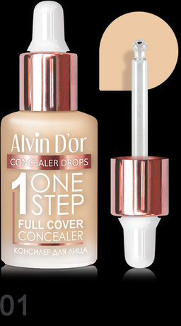 Alvin Dor CFD-1 Консилер для лица 1 ONE STEP drops 8мл (тон 01 слоновая кость)
