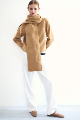 Chaqueta de fieltro con bufanda - H&m фото 3