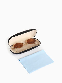 Футляр для очков на хлопушке, с принтом, размер 16×6×3 см, чёрный