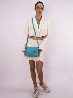 LACCOMA сумка Белла-Ф826-бирюза эко кожа хлопок