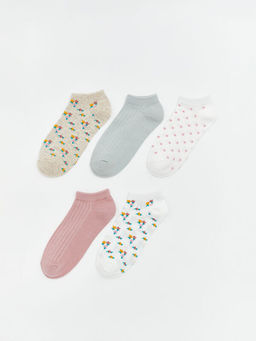 Desenli Kad?n Patik ?orap 5li
