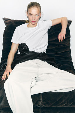 SHORT SLEEVE INTERLOCK T-SHIRT - Zara фото 7