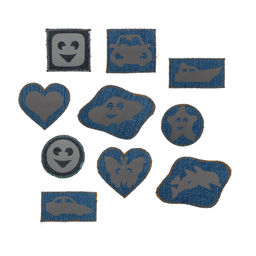 Термоаппликация BLITZ светоотражающая №2 6 шт Дельфин 10.5х8.5 см