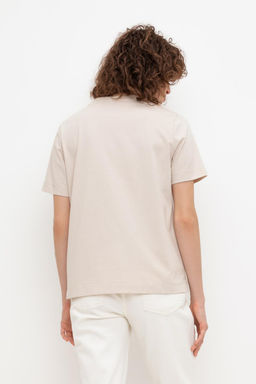 Футболка Very Neat ЕВТ 3225 из гребенного хлопка бежевая  фото 4