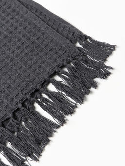 Плед вафельный «Этель» 150×240 см, хлопок 100%, серый