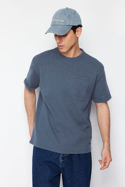 TRENDYOL MAN Siyah Oversize/Genis Kesim K?sa Kol Cepli Etiket Detayl? T-Shirt TMNSS23TS00077 - Trendyolmilla фото 53