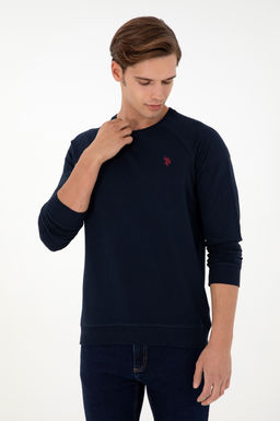 Мужской темно-синий базовый свитшот - U.s. polo assn фото 3