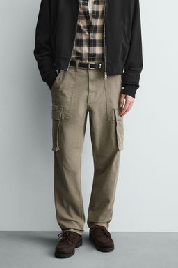 RELAXED FIT CARGO TROUSERS - Zara фото 19