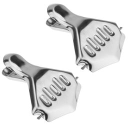 Соковыжималка для лимона из нержавеющей стали, 6,6х8х3,5см, ручная, 2 штуки, в блистере (Китай) - Домашняя мода фото 2