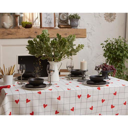 Скатерть Этель Love is 149х180см, 100% хлопок, саржа 190 г/м2  фото 8