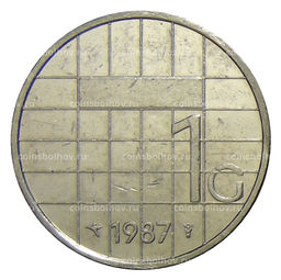 Монета 1 гульден 1987 года Нидерланды