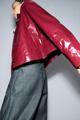 100% LEATHER JACKET ZW COLLECTION LIMITED EDITION - Zara фото 2