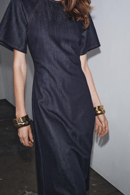 ZW COLLECTION LONG DENIM DRESS - Zara фото 12