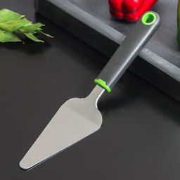 Лопатка кухонная Доляна Lime, 276 см, цвет чёрно-зелёный