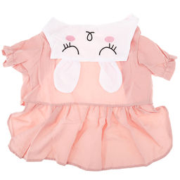 Пэт тойс (Pet toys) Одежда для собаки Платье Зайка с принтом, с вышивкой, на кнопках р-р XL, длина спинки 40см/обхват груди 50см/обхват шеи 38см, цвет-розовый, 100% полиэстер (Китай) - Домашняя Мода фото 6