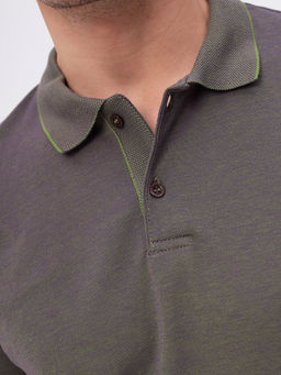 Джемпер мужской с воротником поло GREG G155V-PH24-OZ4 (зеленый)  фото 5