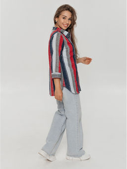 Жанетта туника женская (полоса синий) - Lovetex фото 63