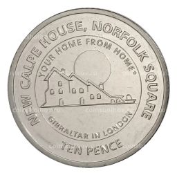 10 пенсов 2018 года Гибралтар  Новый Calpe House