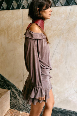 SOFT RUFFLE T-SHIRT - Zara фото 3