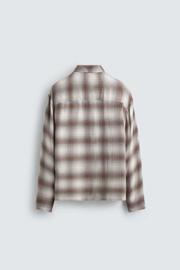 Рубашка CAMISA CUADROS BOLSILLO серый молочный