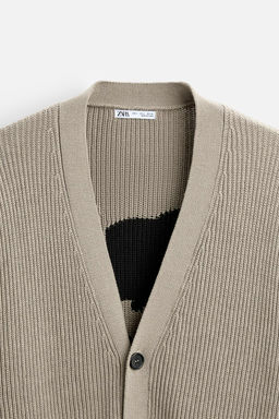 CONTRAST INTARSIA CARDIGAN - Zara фото 9