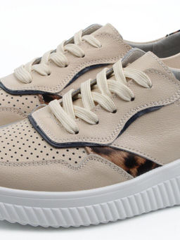 03-C930-2A BEIGE Полуботинки спортивные женские (натуральная кожа)