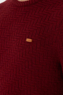 Erkek Slim Fit Bisiklet Yaka Bordo Kazak - U.s. polo assn фото 7