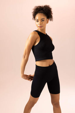 DeFactoFit Бесшовная майка с круглым вырезом  фото 2