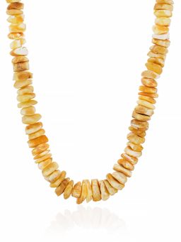 Бусы из натурального цельного янтаря Шайбы кусаные