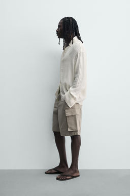 CAMISA FLUIDA JACQUARD TEXTURA / Blanco - Zara фото 4