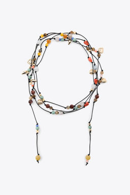 MULTI-WAY CORD NECKLACE WITH BEADS - Zara фото 3
