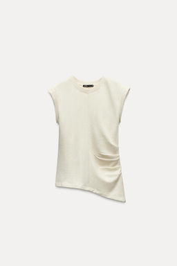 RUSTIC GATHERED TOP - Zara фото 4