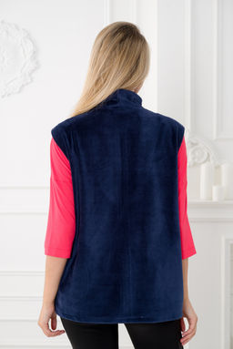 Жилет женский из велюра синий - Амадэль фото 16