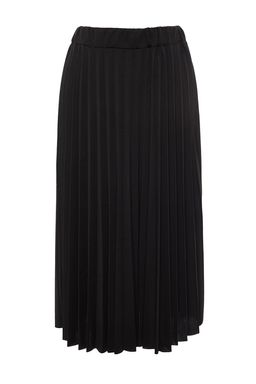 TRENDYOLMILLA Siyah Klos Yuksek Bel Midi Piliseli Smart Krep Orme Etek TWOSS23ET00048  фото 6