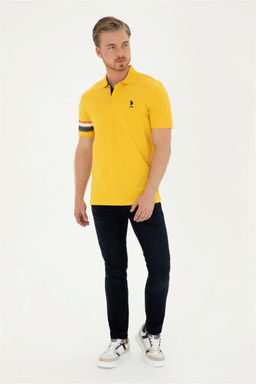 Футболка мужская U.S. Polo Assn шафрановая  фото 4